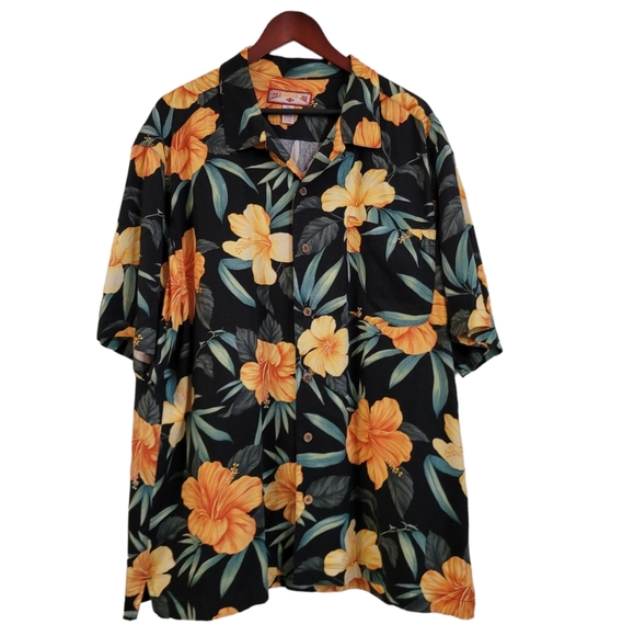 Caribbean Joe Shirts Caribbean Joe Mens Floral Tropical Hawaiian